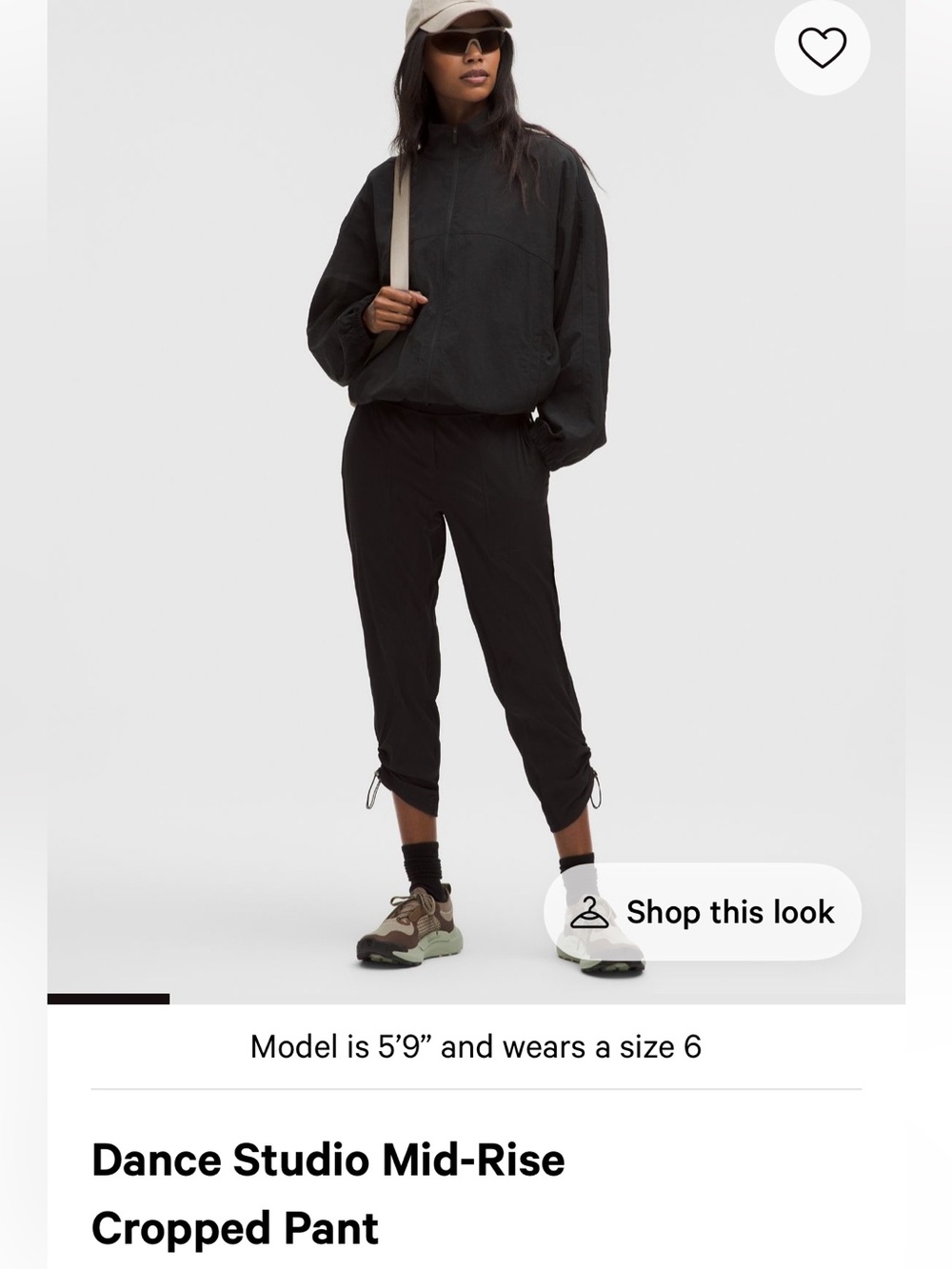 Lululemon Dance Studio Mid-Rise Cropped Pant - Black size 2